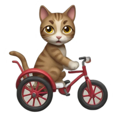 cat-riding-a-tricycle sticker