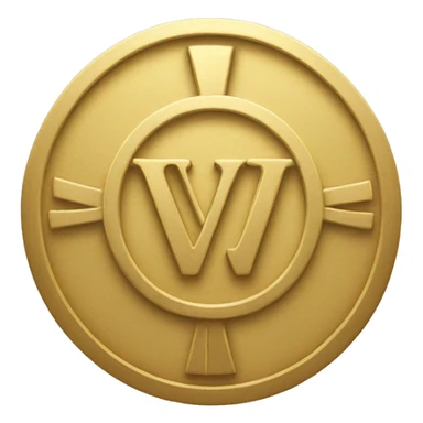 gold circle with V sticker