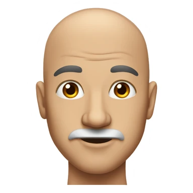 Bald man with pointy nose sticker