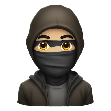 Robber emiji sticker