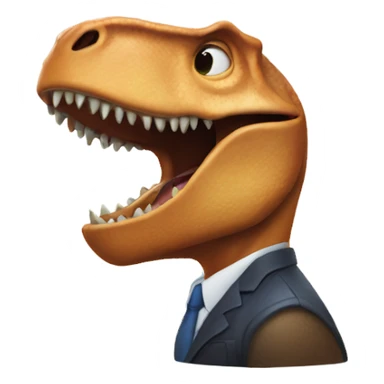 a dinosaur flipping ogg sticker