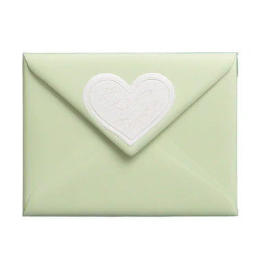 Deep green love mail  sticker