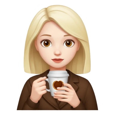 Menina com café na mão  sticker