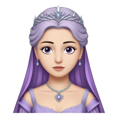 Hande Erçel as a lady from game of thrones from Starfall. She has lilac-gray eyes. sticker