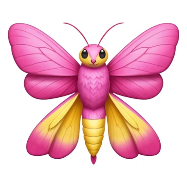 Rosy maple moth sticker
