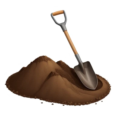 shovel digging into ground sticker