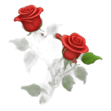 Thorn vine with red roses sticker