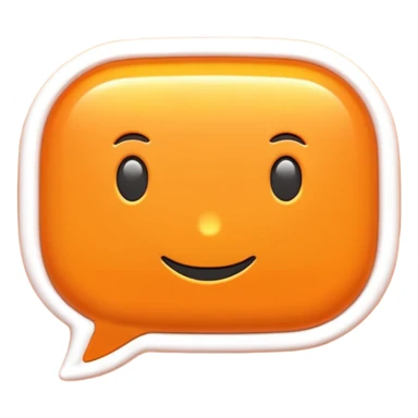 Изображение SMS письма в светло-оранжевых тонах. 3D изображение sticker