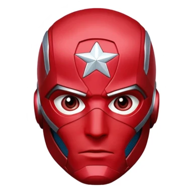 Vision marvel, red face from captain america: civil war sticker