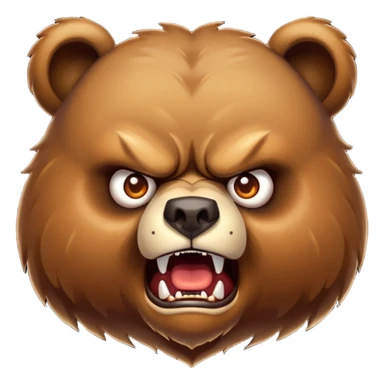 bear animal face sticker