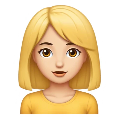 Una chica con peluca sticker