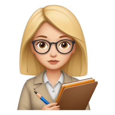 woman designer with sketchbook and pencil sticker