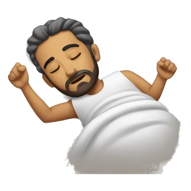 Arabic man sleeping in bed sticker