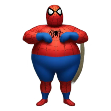 Fat-spiderman-on-an-island sticker