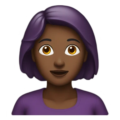 Woman aubergine sticker