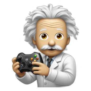 Einstein playing Xbox sticker