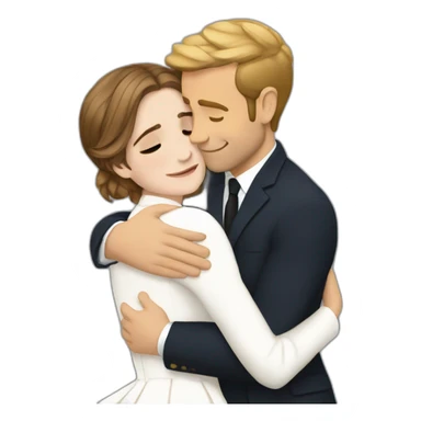 macron hugging emma watson sticker