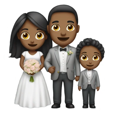 Married couple with two children (1 baby boy and 1 little girl)
 sticker