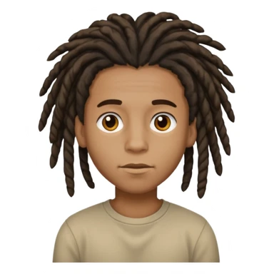 Black boy with short free forms dread sticker