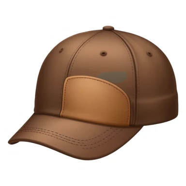 Brown fitted cap sticker