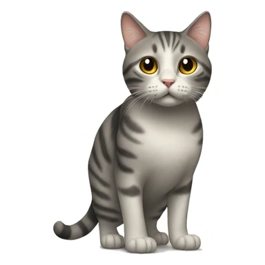 A cat standing up like a human sticker