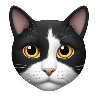 Black and white patch cat sticker