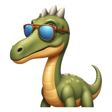 brachiosaurus dinosaur wearing sunglasses sticker