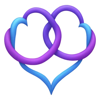 Blue and Purple Heart  sticker