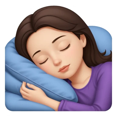 Brunette girl sleeping sticker