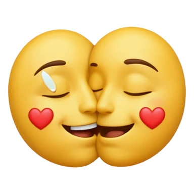 Kissing emoji with closed eyes sticker