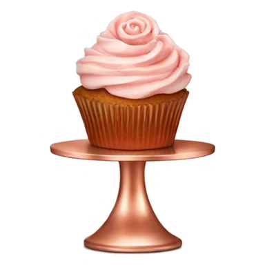 Realistic rose gold cupcake stand. sticker