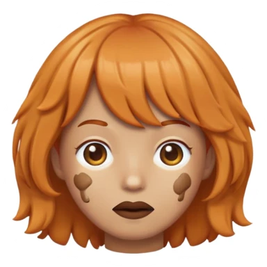 poop a ginger wig on  sticker