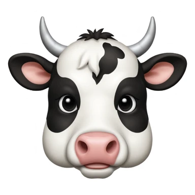 Cow face, word saying MU at the top sticker