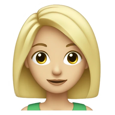 BLONDE GIRL WITH GREN EYES WORKING ONLINE sticker
