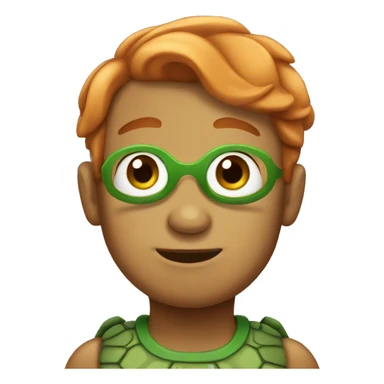 Turtle with ginger hair sticker