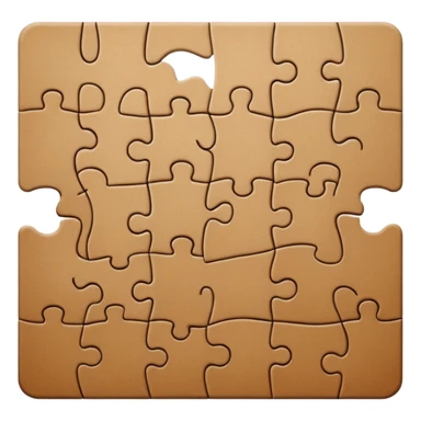 puzzle brown one missing sticker