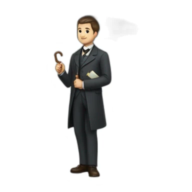 teacher from the 19th century Russian empire with an umbrella and in a suit sticker