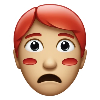 Smiling face crying red tears sticker