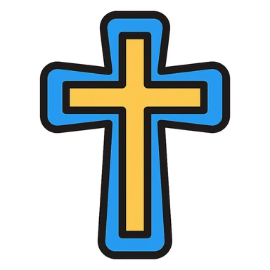 colored grucifix icon sticker