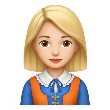 woman with dutch clothing sticker