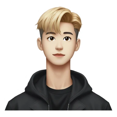 Jung wooyoung from Ateez with black cat sticker