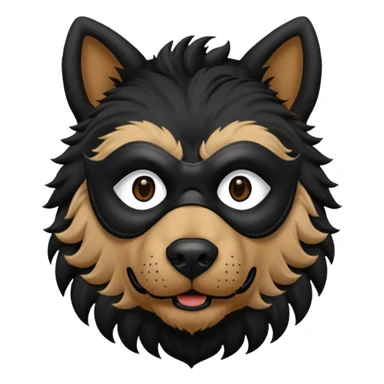 Black dog man sticker