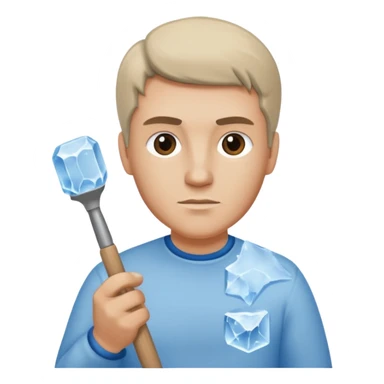 Sculptor with chisel & mallet,Ice Sculptors. sticker