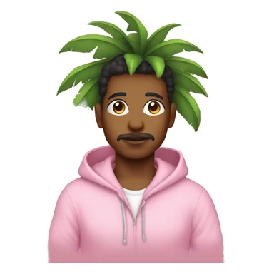 Pink palm puff hoodie  sticker