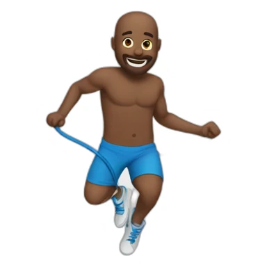 Man doing jumping rope sticker
