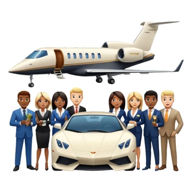 Grant Cardone, Tai Lopez, Josh King Madrid, Alex Hormozi, Iman Gadzhi, Daniel G, Branden Condy, Patrick Bet-David, Dan Henry, Luke Belmar, Shelby Sapp, Leila Hormozi, Tefi Valenzuela, business, influencers, friends, rich millionaire success lifestyle, private jet , supercars, success, sales sticker