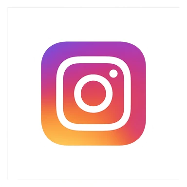 instagram logo, modern, flat, gradient vibrant colors, color icon style sticker