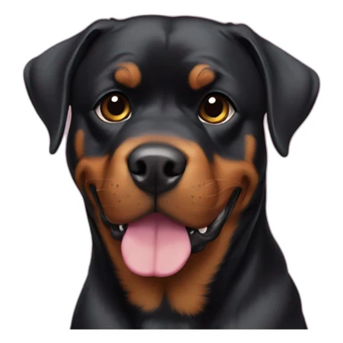 rottweiler dog pink sticker