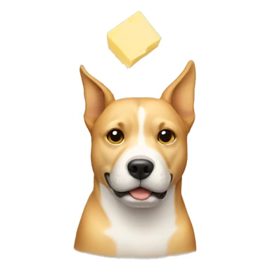 dog with the butter on him sticker
