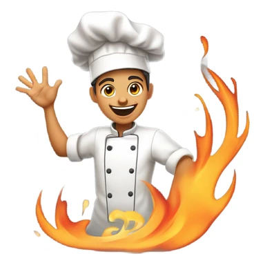 Beginner 19 year old chef saying WELCOME TO MY COOKING SHOW! while the whole kitchen is getting burnt down in work at a pizza place in Roblox sticker
